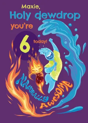 Disney Pixar Elemental Photo Upload Birthday Card