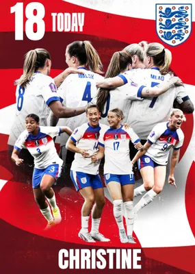 England Lionesses 18 Today Photo Upload Birthday Card