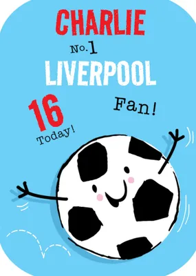 Number 1 Football Fan 13 Today Birthday Card
