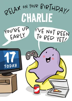 Silly Gamer Joke 15 Today Birthday Card