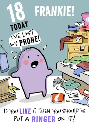 Funny Mobile Phone Joke 14 Today Birthday Card