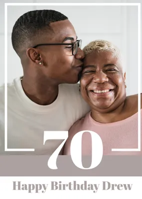 Stylish Minimal 60th Birthday Photo Upload Card