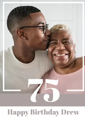 Stylish Minimal 60th Birthday Photo Upload Card