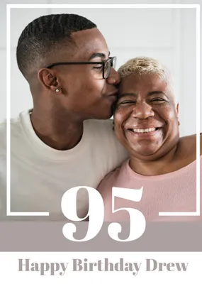 Stylish Minimal 60th Birthday Photo Upload Card