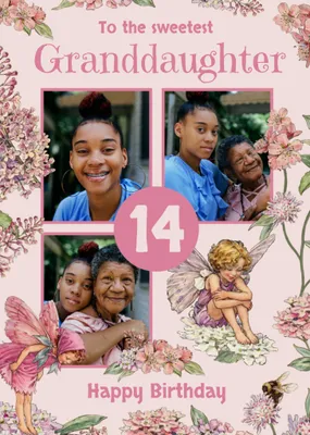 Flower Fairies Photo Upload Birthday Card