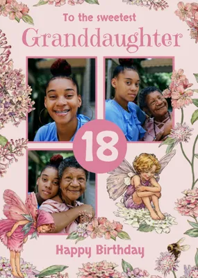 Flower Fairies Photo Upload Birthday Card