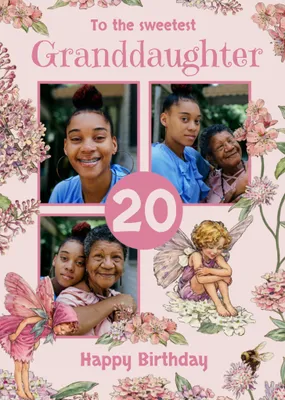 Flower Fairies Photo Upload Birthday Card