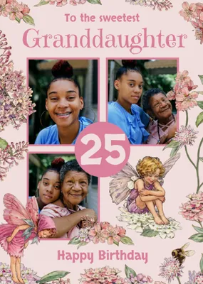 Flower Fairies Photo Upload Birthday Card