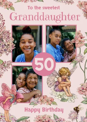 Flower Fairies Photo Upload Birthday Card