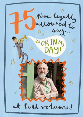 Back In My Day Photo Upload 60th Birthday Card