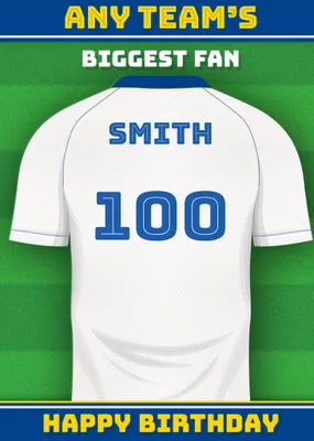 Football Legends Name And Number Football Shirt Birthday Card