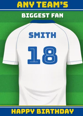 Football Legends Name And Number Football Shirt Birthday Card