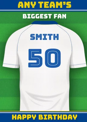 Football Legends Name And Number Football Shirt Birthday Card