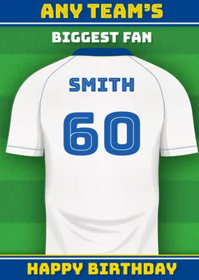 Football Legends Name And Number Football Shirt Birthday Card