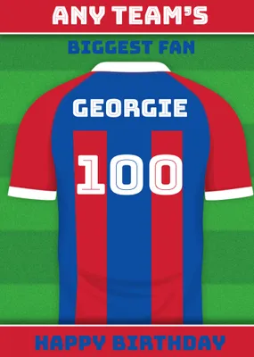 Football Legends Name And Number Football Shirt Birthday Card