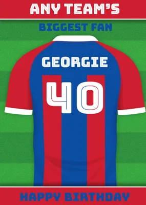 Football Legends Name And Number Football Shirt Birthday Card