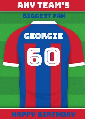 Football Legends Name And Number Football Shirt Birthday Card