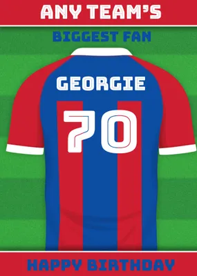 Football Legends Name And Number Football Shirt Birthday Card