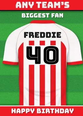 Football Legends Name And Number Football Shirt Birthday Card