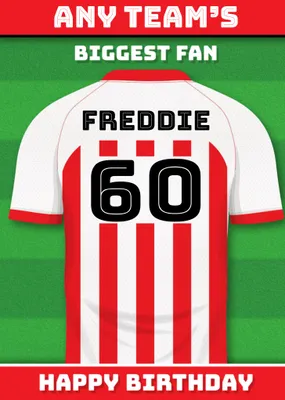 Football Legends Name And Number Football Shirt Birthday Card