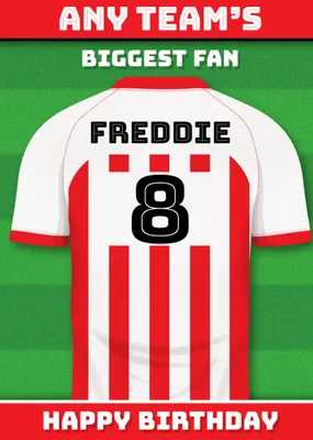 Football Legends Name And Number Football Shirt Birthday Card