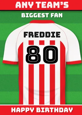 Football Legends Name And Number Football Shirt Birthday Card