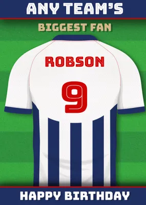 Football Legends Name And Number Football Shirt Birthday Card