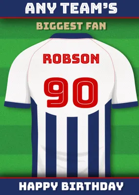 Football Legends Name And Number Football Shirt Birthday Card