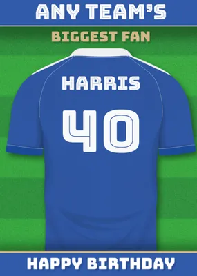 Football Legends Name And Number Football Shirt Birthday Card