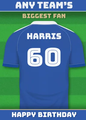 Football Legends Name And Number Football Shirt Birthday Card