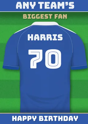 Football Legends Name And Number Football Shirt Birthday Card