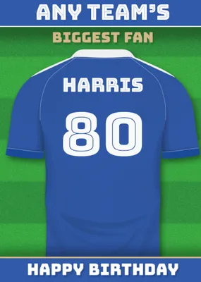 Football Legends Name And Number Football Shirt Birthday Card