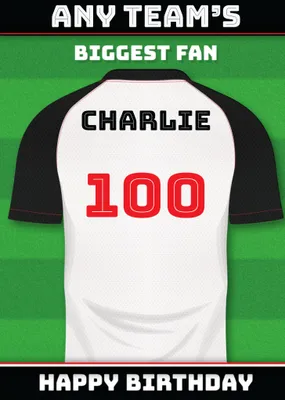 Football Legends Name And Number Football Shirt Birthday Card