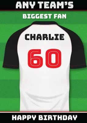 Football Legends Name And Number Football Shirt Birthday Card