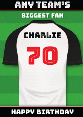 Football Legends Name And Number Football Shirt Birthday Card