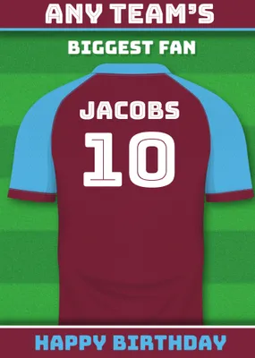 Football Legends Birthday Card