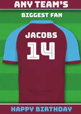 Football Legends Birthday Card