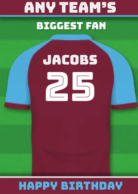 Football Legends Birthday Card