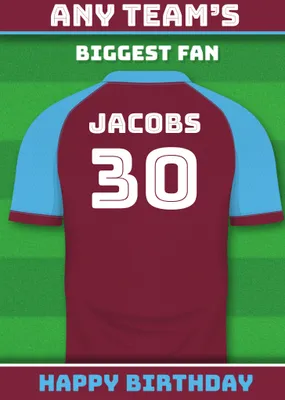 Football Legends Birthday Card