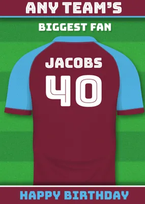 Football Legends Birthday Card