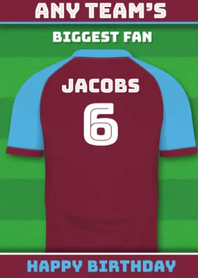 Football Legends Birthday Card