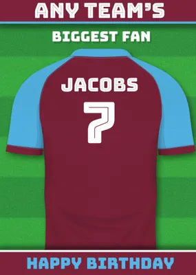 Football Legends Birthday Card