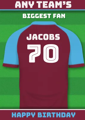 Football Legends Birthday Card