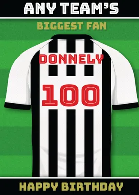 Football Legends Name And Number Football Shirt Birthday Card