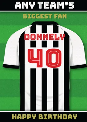 Football Legends Name And Number Football Shirt Birthday Card