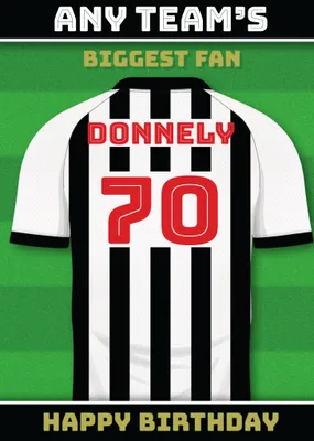 Football Legends Name And Number Football Shirt Birthday Card