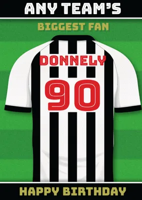 Football Legends Name And Number Football Shirt Birthday Card