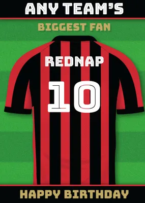 Football Legends Name And Number Football Shirt Birthday Card