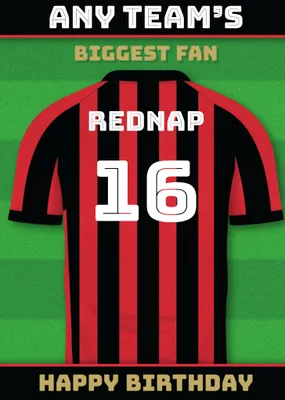 Football Legends Name And Number Football Shirt Birthday Card