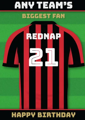 Football Legends Name And Number Football Shirt Birthday Card